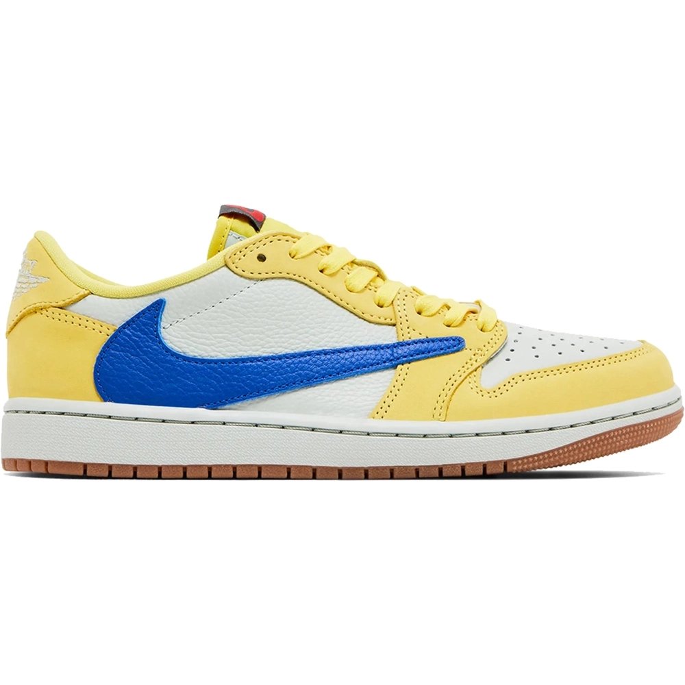 Little Kids Travis Scott x Air Jordan 1 Retro Low Canary,KIDS SNEAKERS