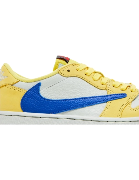 Little Kids Travis Scott x Air Jordan 1 Retro Low Canary,KIDS SNEAKERS