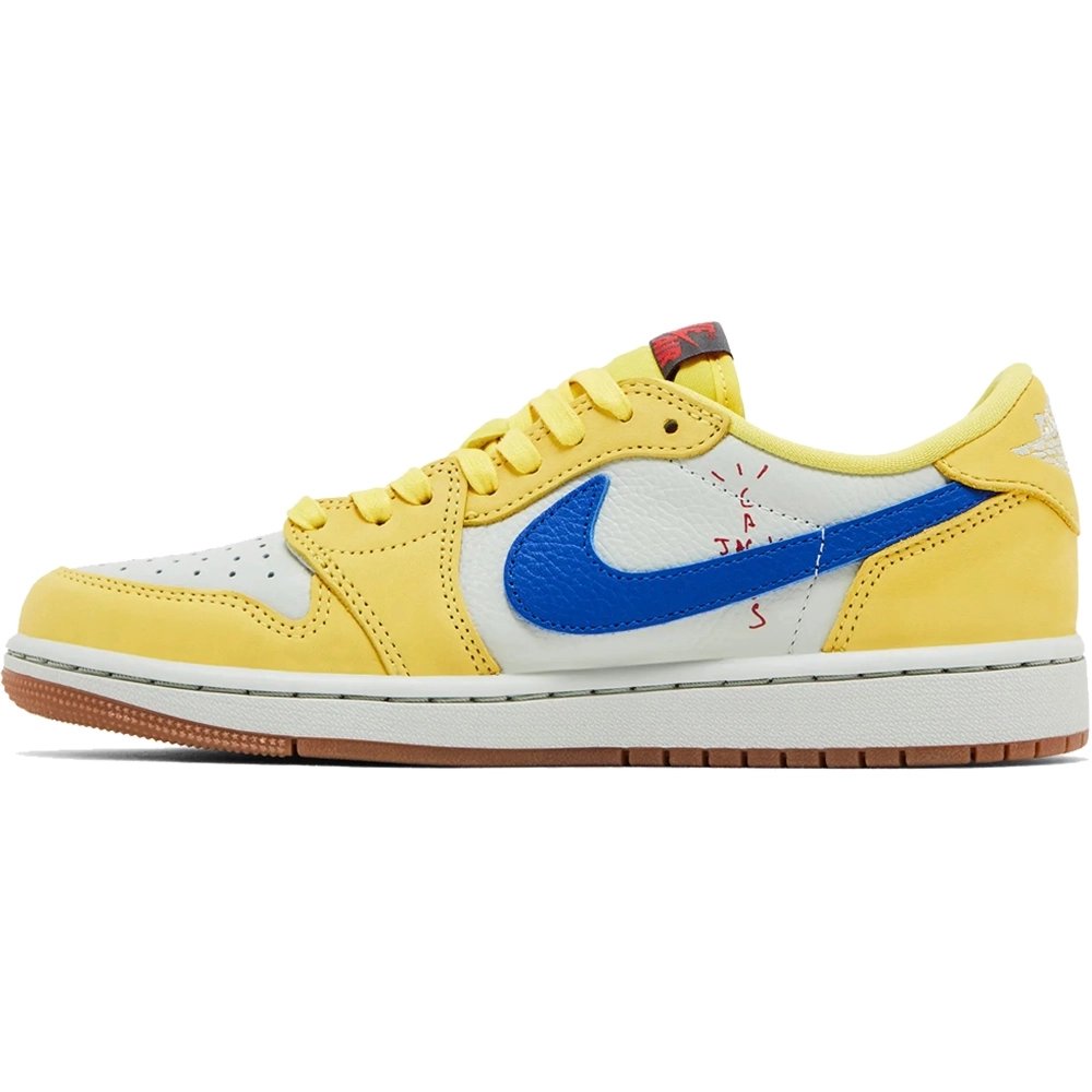 Little Kids Travis Scott x Air Jordan 1 Retro Low Canary,KIDS SNEAKERS