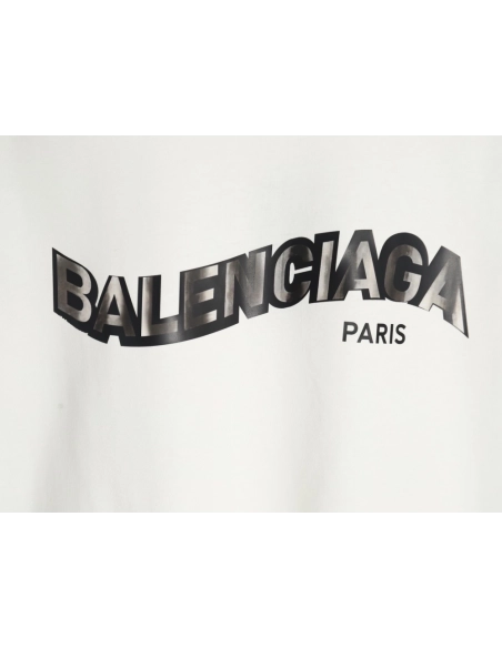 Balenciaga Twisted Letters Short Sleeve T-Shirt,Balenciaga