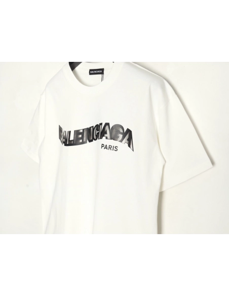 Balenciaga Twisted Letters Short Sleeve T-Shirt,Balenciaga