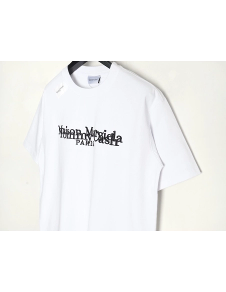 Maison Margiela &amp; Tommy Cash embroidered logo crew neck short sleeve T-shirt,Maison Margiela