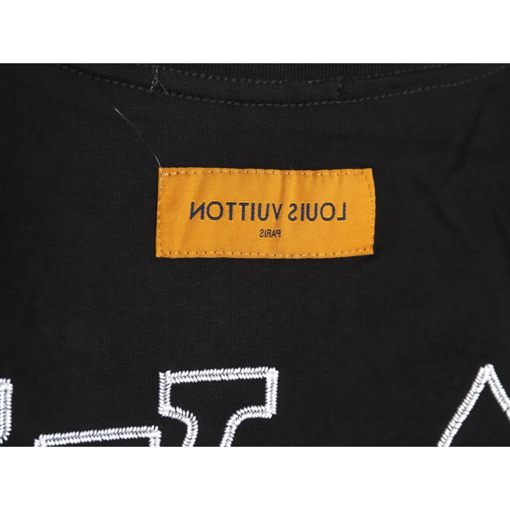 Louis Vuitton embroidered monogram logo short sleeves TSK1,Louis Vuitton