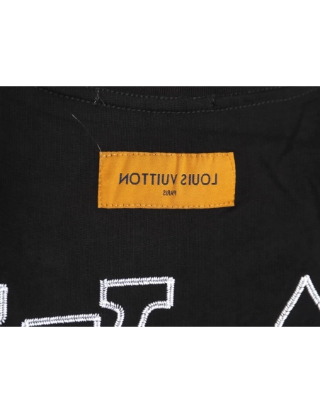 Louis Vuitton embroidered monogram logo short sleeves TSK1,Louis Vuitton