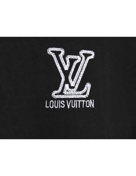 Louis Vuitton embroidered monogram logo short sleeves TSK1,Louis Vuitton
