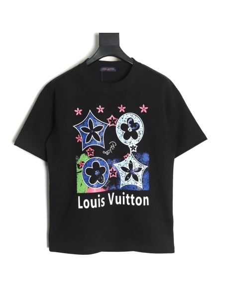 Louis Vuitton four-flower short-sleeved T-shirt TSK1,Louis Vuitton