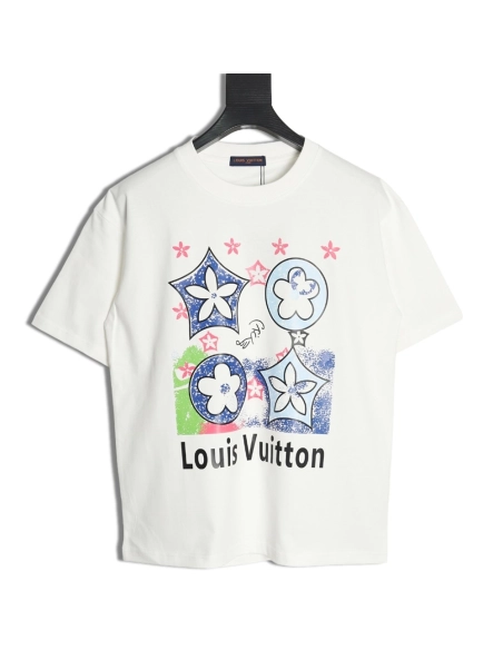 Louis Vuitton four-flower short-sleeved T-shirt,Louis Vuitton