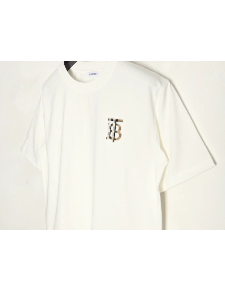 Burberry chest plaid B letter short sleeves,Burberry
