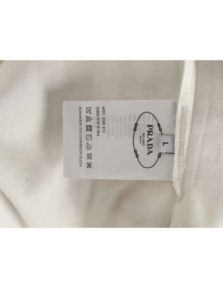 Prada Classic Anchor Triangle Print Round Neck T-Shirt,Prada