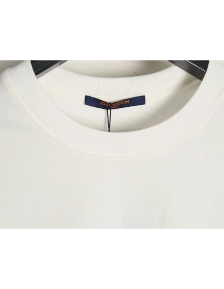 Louis Vuitton Back Checkerboard Short Sleeve T-Shirt,Louis Vuitton