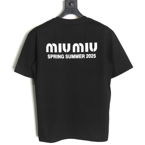 Miu Miu letter logo short sleeve T-shirt TSK1,Miu Miu