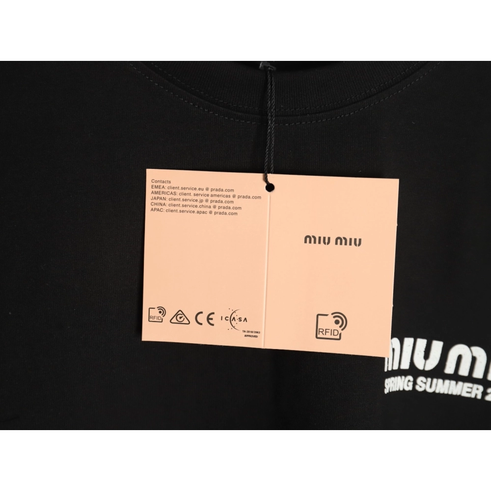 Miu Miu letter logo short sleeve T-shirt TSK1,Miu Miu