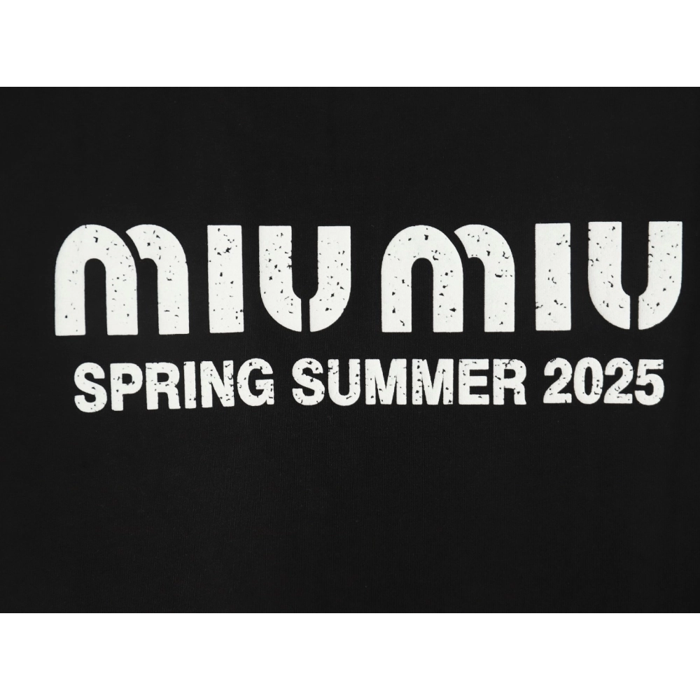 Miu Miu letter logo short sleeve T-shirt TSK1,Miu Miu