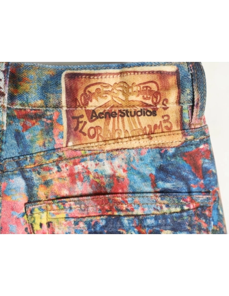 Acne Studios Oil Painted Graffiti Denim Trousers,Acne Studios