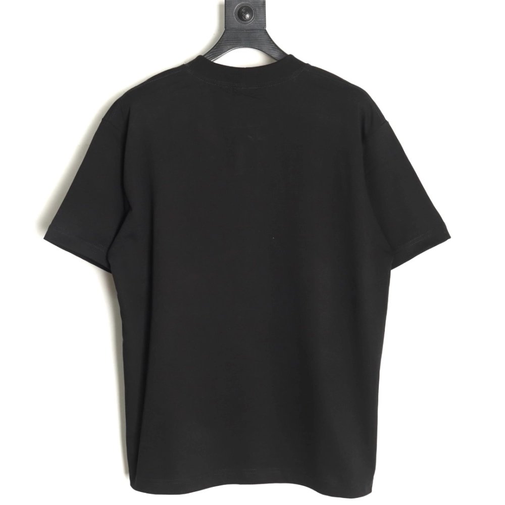 Balenciaga collar double B embroidered logo round neck short-sleeved T-shirt TSK1,Balenciaga