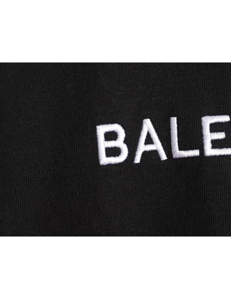 Balenciaga collar double B embroidered logo round neck short-sleeved T-shirt TSK1,Balenciaga
