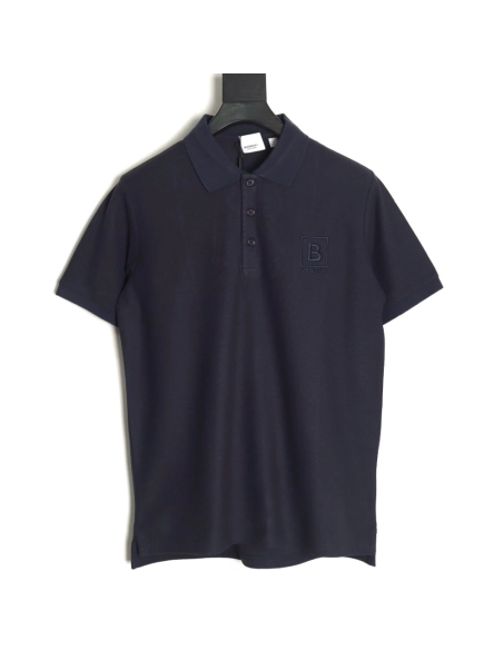 Burberry chest B-embroidered short-sleeved polo shirt TSK3,Burberry