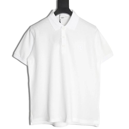 Burberry chest B-embroidered short-sleeved polo shirt,Burberry