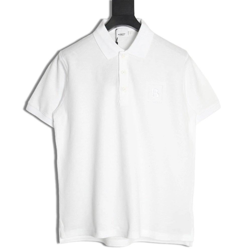 Burberry chest B-embroidered short-sleeved polo shirt,Burberry