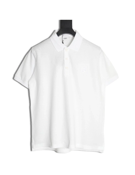 Burberry chest B-embroidered short-sleeved polo shirt,Burberry