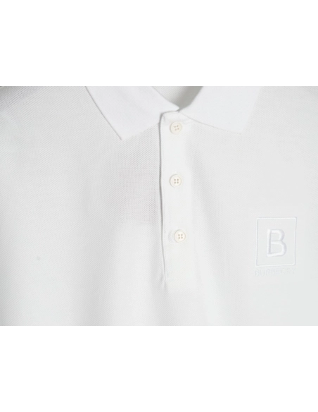 Burberry chest B-embroidered short-sleeved polo shirt,Burberry