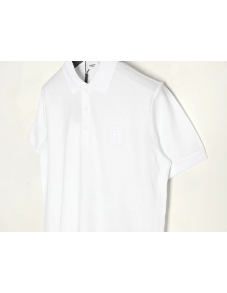 Burberry chest B-embroidered short-sleeved polo shirt,Burberry