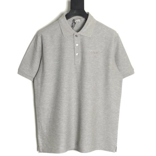 Dior square embroidery short sleeve polo shirt TSK1,Dior