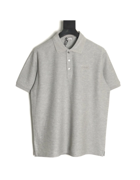 Dior square embroidery short sleeve polo shirt TSK1,Dior