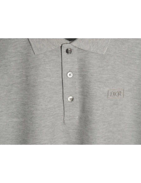 Dior square embroidery short sleeve polo shirt TSK1,Dior