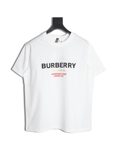 Burberry lettering logo print crew neck short sleeves,Burberry