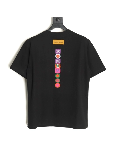 Louis Vuitton four-leaf clover logo embroidered short-sleeved T-shirt TSK1,Louis Vuitton