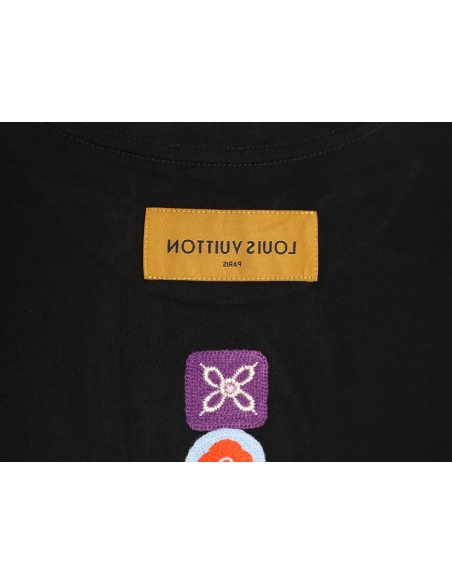 Louis Vuitton four-leaf clover logo embroidered short-sleeved T-shirt TSK1,Louis Vuitton