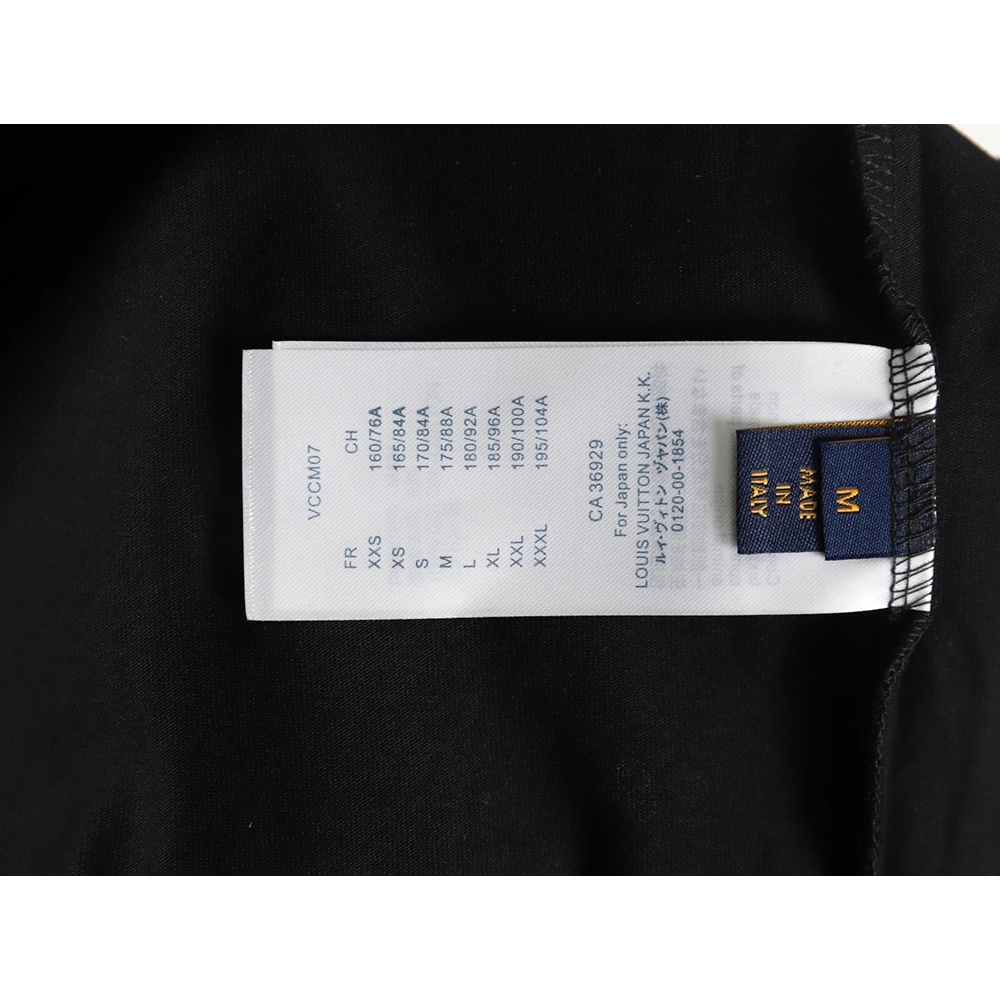 Louis Vuitton dark pattern large logo embroidered short sleeve T-shirt TSK1,Louis Vuitton