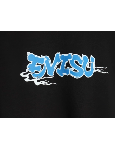 Evisu Buddha head large M print short sleeves,Evisu