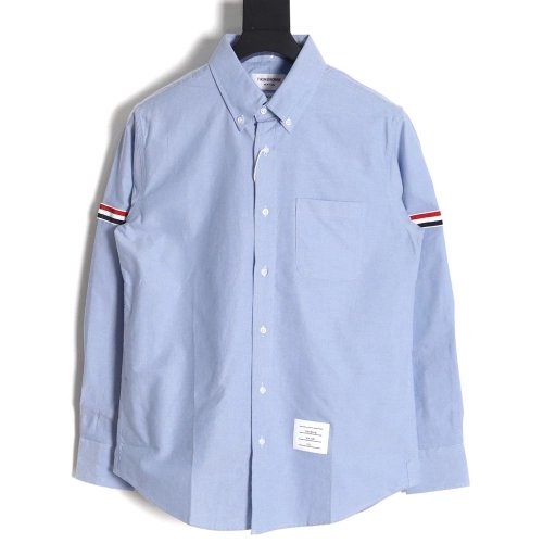 Thom Browne Double Sleeve Logo Shirt TSK1,Thom Browne