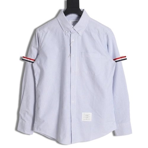 Thom Browne Oxford Classic Cuff Stripe Long Sleeve Shirt,Thom Browne