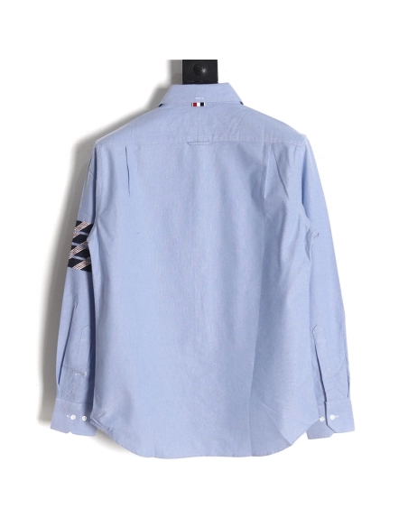 Thom Browne Oxford Classic Cuff Tricolor Long Sleeve Shirt TSK1,Thom Browne