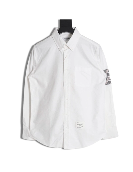 Thom Browne Oxford Classic Cuff Tricolor Long Sleeve Shirt,Thom Browne