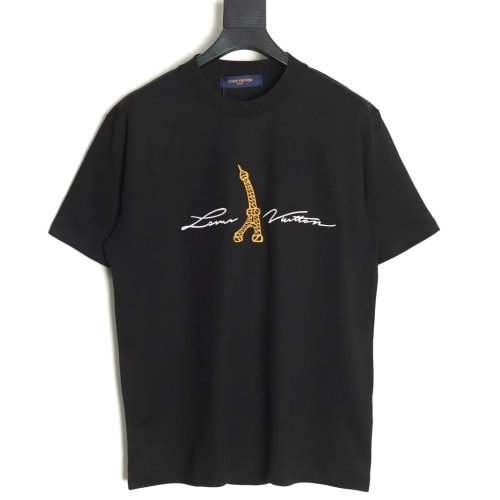 Louis Vuitton Tower Signature Embroidery Short Sleeve TSK1,Louis Vuitton