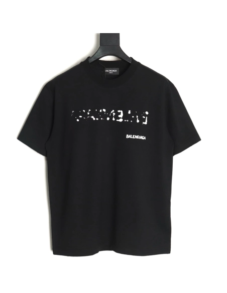 Balenciaga Hand-painted graffiti print washed short-sleeves TSK1,Balenciaga
