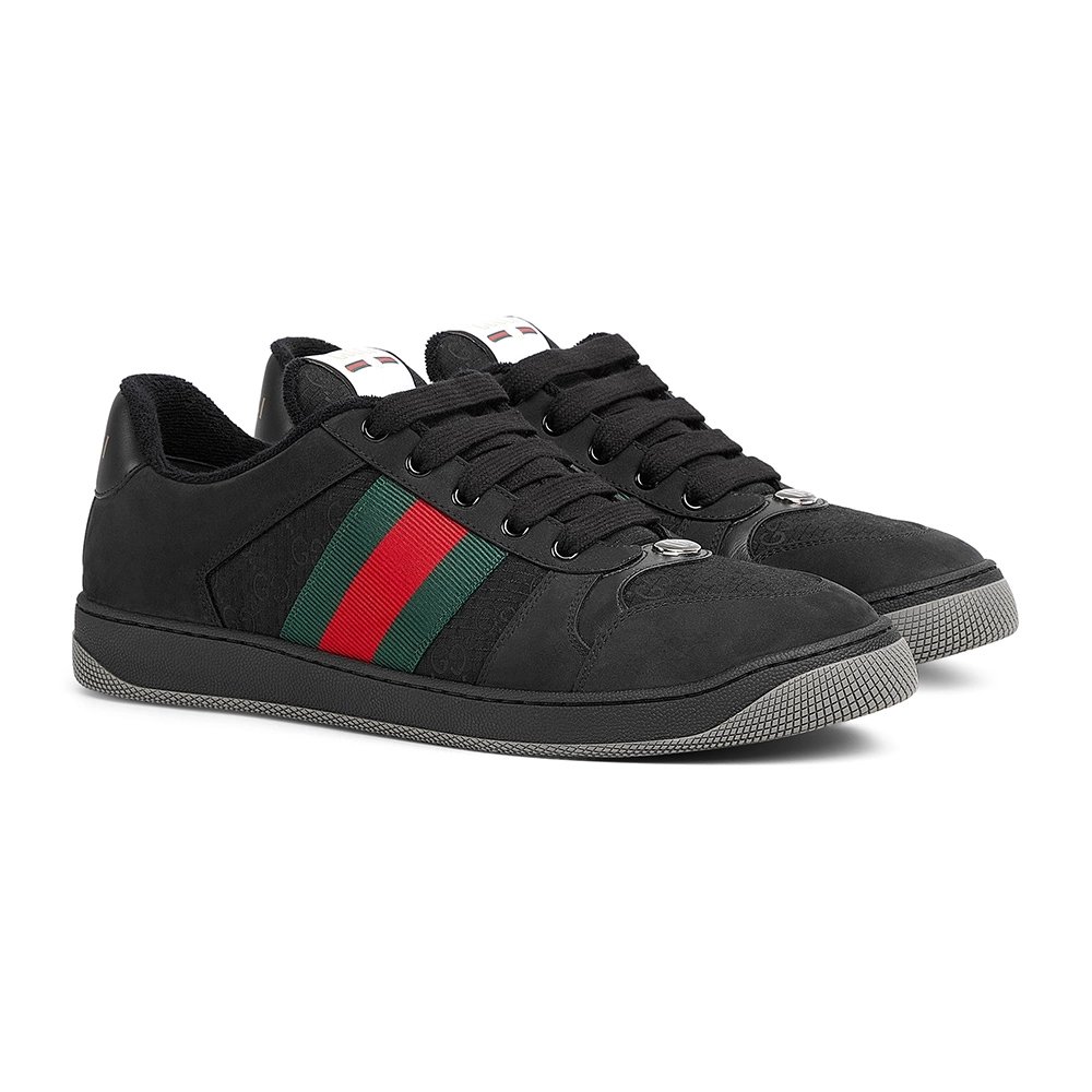 Gucci GG Screener GG Canvas - Black Green Red,GUCCI SHOES