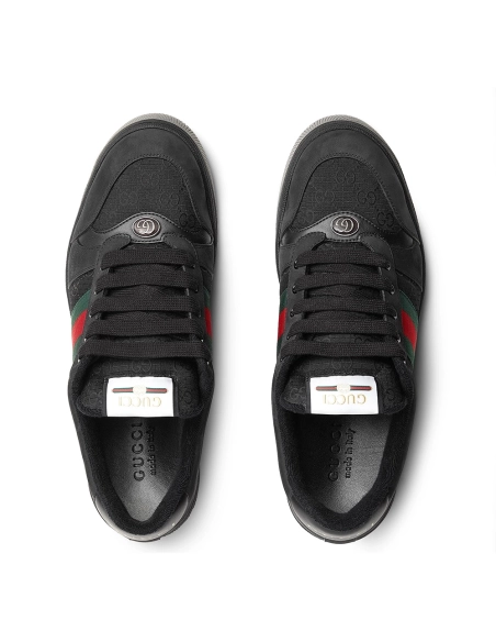 Gucci GG Screener GG Canvas - Black Green Red,GUCCI SHOES
