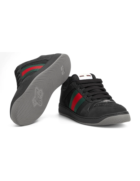 Gucci GG Screener GG Canvas - Black Green Red,GUCCI SHOES