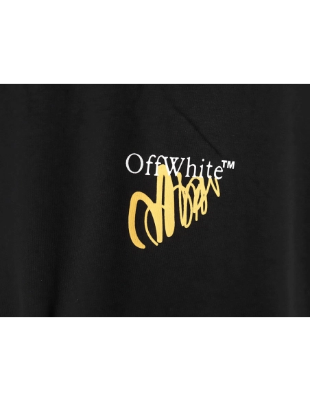 Off White Gold Painted Arrow Short Sleeves,Off White