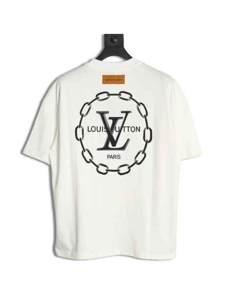 Louis Vuitton Back Chain Circle Print Short Sleeve T-Shirt,Louis Vuitton