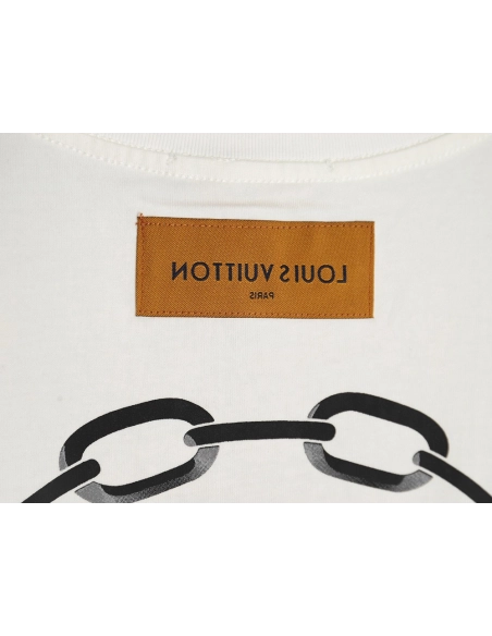 Louis Vuitton Back Chain Circle Print Short Sleeve T-Shirt,Louis Vuitton