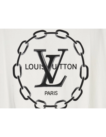 Louis Vuitton Back Chain Circle Print Short Sleeve T-Shirt,Louis Vuitton