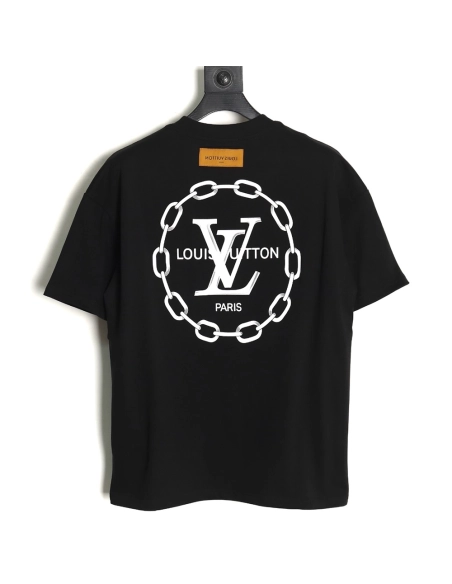 Louis Vuitton Back Chain Circle Print Short Sleeve T-Shirt,Louis Vuitton
