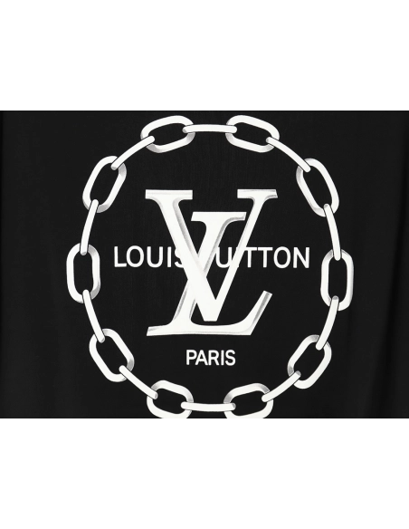 Louis Vuitton Back Chain Circle Print Short Sleeve T-Shirt,Louis Vuitton