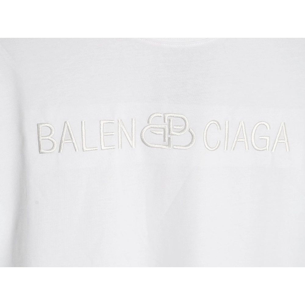 Balenciaga obscure lock letter embroidered short-sleeved T-shirt,Balenciaga
